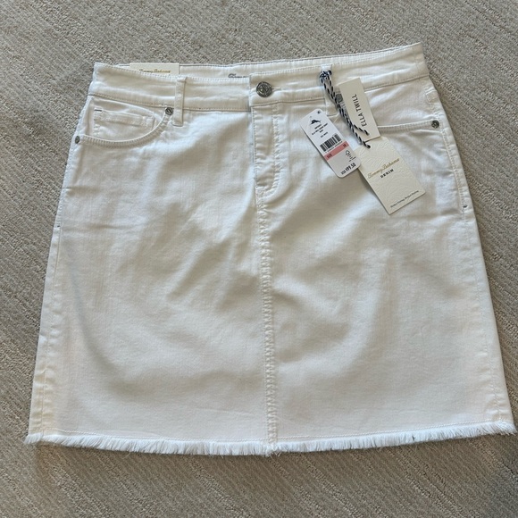 Tommy Bahama White Ella Twill Denim Skirt - Size 10 - NWT - Picture 3 of 12